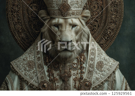 Regal Lion Portrait 125929561