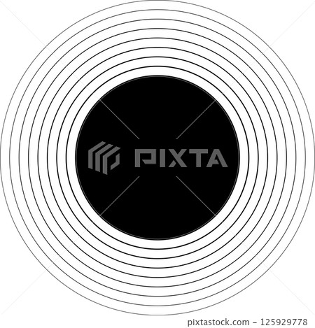 Circle blend line frame template design. Design elements 125929778