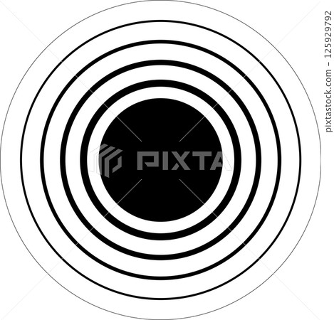 Circle blend line frame template design. Design elements 125929792