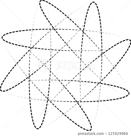Geometric shapes dash line. Decoration element Geometric shapes dash line. Decoration element 125929968