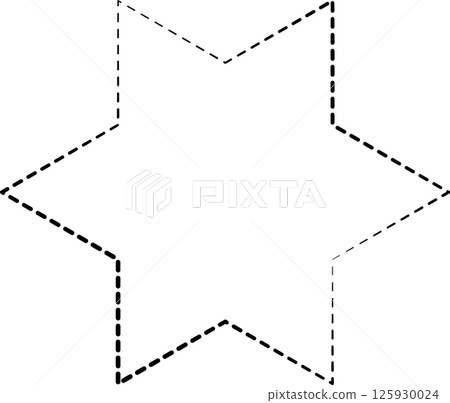 Geometric shapes dash line. Decoration element Geometric shapes dash line. Decoration element 125930024