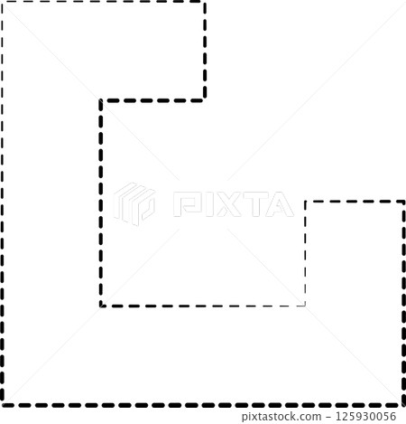 Geometric shapes dash line. Decoration element Geometric shapes dash line. Decoration element 125930056