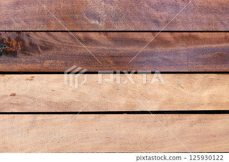 Wood material and varnish painting in construction work. 125930122