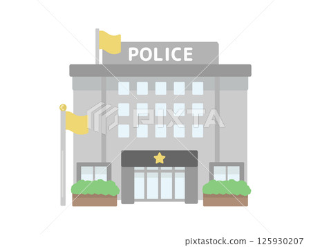 警察局建築插圖 125930207