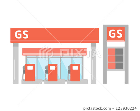 加油站建築插圖 125930224