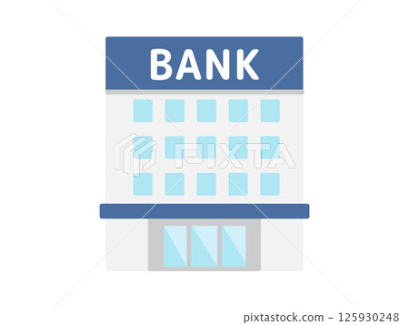 銀行大樓插圖 銀行大樓插圖 125930248