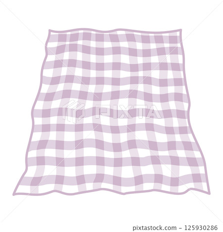 Rolled out checkered plaid isolated illustration. Picnic blanket, vector design element. Rolled out checkered plaid isolated illustration. Picnic blanket, vector design element. 125930286
