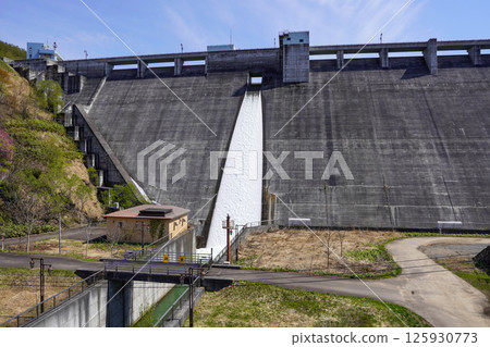 Asari Dam in Spring (Concrete Gravity Dam) Asari Dam in Spring (Concrete Gravity Dam) 125930773