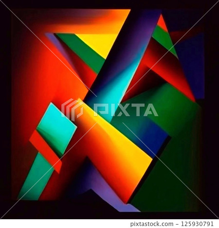 cubist abstract anticipation 125930791