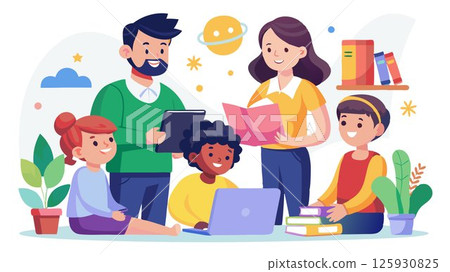 They collaborate with parents and caregivers to create a positive and supportive learning environment for children. 125930825