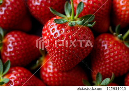A close up of a bunch of red strawberries 125931013