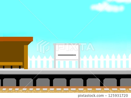 Local train station and sky Local train station and sky 125931720
