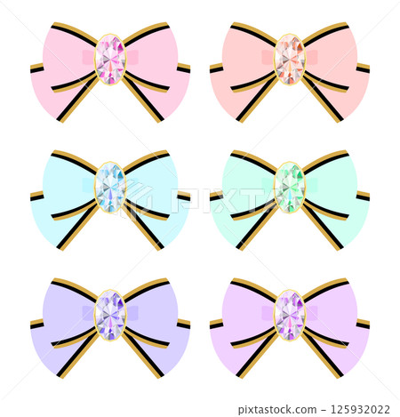 Ribbon set decorated with cute jewels Decoration Material Pastel color Ribbon set decorated with cute jewels Decoration Material Pastel color 125932022