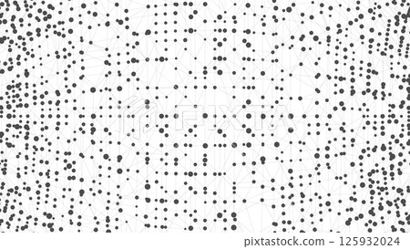 Dots connected by lines. Abstract wave. Minimalist mesh. Abstract polygonal shape. Dots connected by lines. Abstract wave. Minimalist mesh. Abstract polygonal shape. 125932024
