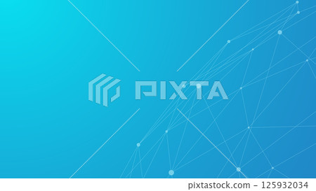 Technology blue background. Dots connected by lines. Abstract wave. Minimalist mesh. Abstract polygonal shape. Technology blue background. Dots connected by lines. Abstract wave. Minimalist mesh. Abstract polygonal shape. 125932034