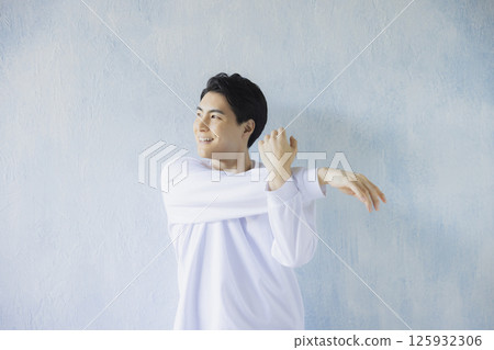 A man wearing a T-shirt A man wearing a T-shirt 125932306