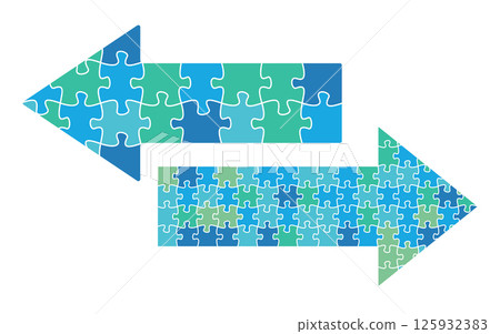 Jigsaw puzzle pieces forming an arrow, symbolizing direction, strategy, and problem-solving. Perfect for business, teamwork, and goal-oriented concepts. Jigsaw puzzle pieces forming an arrow, symbolizing direction, strategy, and problem-solving. Perfect for business, teamwork, and goal-oriented concepts. 125932383