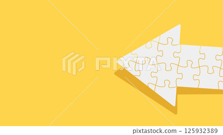 Jigsaw puzzle pieces forming an arrow, symbolizing direction, strategy, and problem-solving. Perfect for business, teamwork, and goal-oriented concepts. Jigsaw puzzle pieces forming an arrow, symbolizing direction, strategy, and problem-solving. Perfect for business, teamwork, and goal-oriented concepts. 125932389