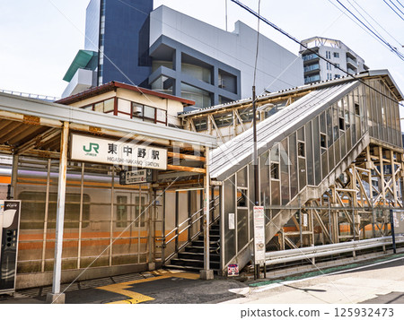JR Higashi-Nakano Station name display JR Higashi-Nakano Station name display 125932473