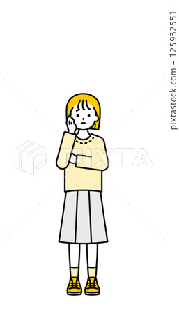 Full body pose_simple casual clothes girl 12 125932551