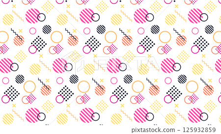 Colorful Memphis Design Colorful Memphis Design 125932859