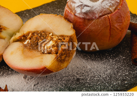 Foot care procedure with medical gloves on patients toes 125933220