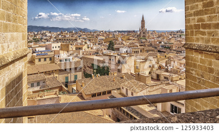 Panoramic View from Cathedral of Palma, Spain Panoramic View from Cathedral of Palma, Spain 125933403