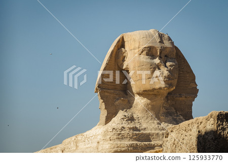 The Great Sphinx of Giza. Giza grand pyramids. Cairo, Ciza, Egypt. The Great Sphinx of Giza. Giza grand pyramids. Cairo, Ciza, Egypt. 125933770