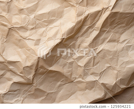 Wrinkled Kraft Paper Texture as Background with Natural Brown and Handmade Tones Wrinkled Kraft Paper Texture as Background with Natural Brown and Handmade Tones 125934221