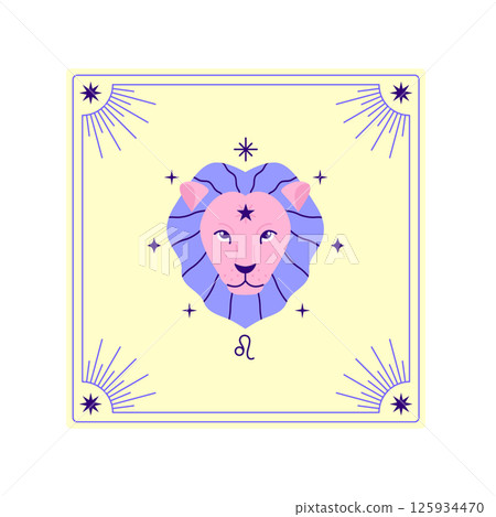 Lion zodiac sign 125934470
