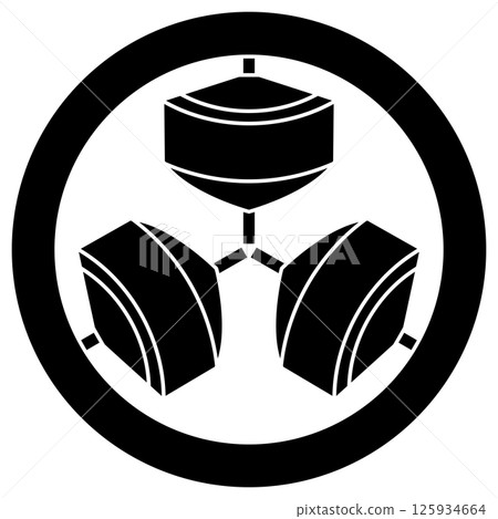 這是一個家族徽章。謂之三頂一圓。 這是一個家族徽章。謂之三頂一圓。 125934664