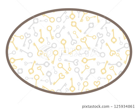 Key circular frame Key circular frame 125934861