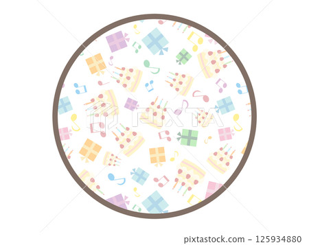 生日圓形框架 生日圓形框架 125934880