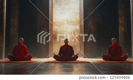 禪僧坐禪 125934908