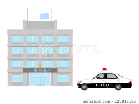 停放警車的警察局 125935150