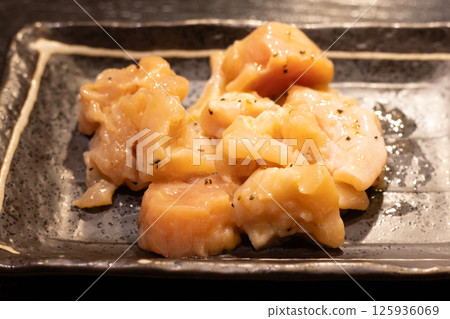 Beef for yakiniku, seasoned Wagyu beef tripe Beef for yakiniku, seasoned Wagyu beef tripe 125936069