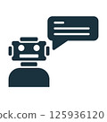 Chatbot speaking, showing artificial intelligence and communication technology 125936120
