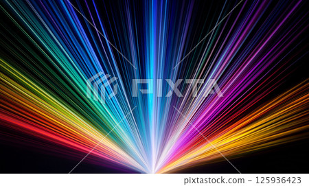 七色光芒背景圖像 七色光芒背景圖像 125936423