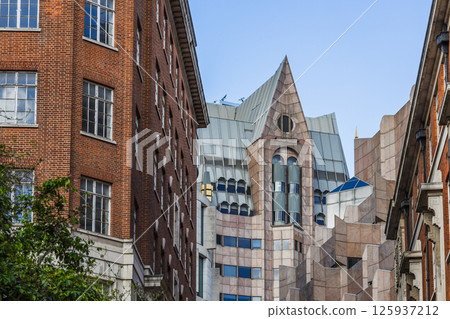 Charming London old town street scene showcasing traditional architecture 125937212