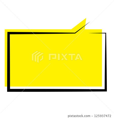 Simple speech bubble illustration, horizontal, square Simple speech bubble illustration, horizontal, square 125937472