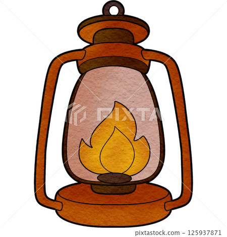 The illustration of a lantern 125937871