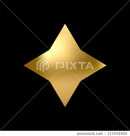 Gold Star icon. Holiday stars art. Art Deco modern design. Gold Star icon. Holiday stars art. Art Deco modern design. 125938469