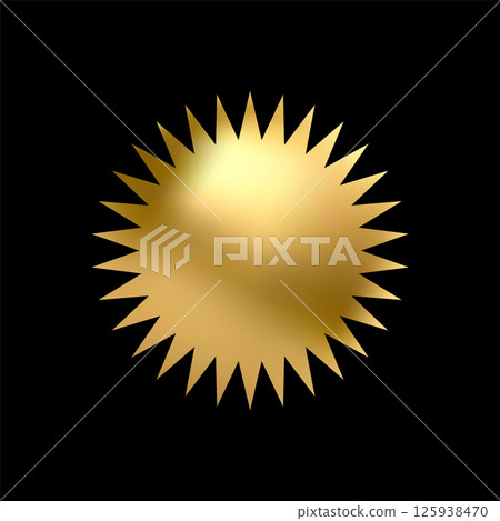 Gold Star icon. Holiday stars art. Art Deco modern design. 125938470