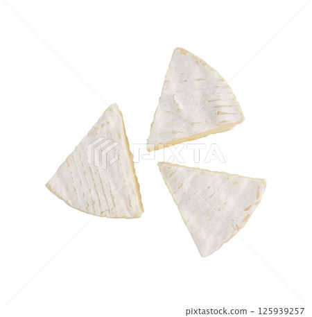 camembert cheese isolated 125939257