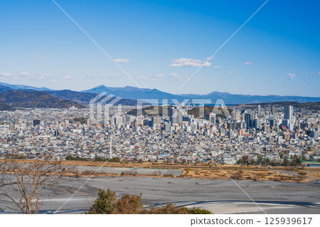 從圓山花園看到的靜岡市的街景（靜岡縣） 125939617