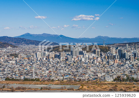 The cityscape of Shizuoka City as seen from Maruyama Flower Garden (Shizuoka Prefecture) The cityscape of Shizuoka City as seen from Maruyama Flower Garden (Shizuoka Prefecture) 125939620