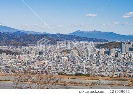 The cityscape of Shizuoka City as seen from Maruyama Flower Garden (Shizuoka Prefecture) 125939621