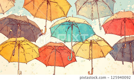 [Landscape/Wallpaper] Lots of umbrellas 125940092
