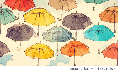 [Landscape/Wallpaper] Lots of umbrellas 125940102
