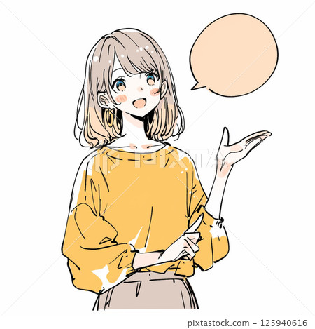 [氣球] 女人與講話泡泡 125940616